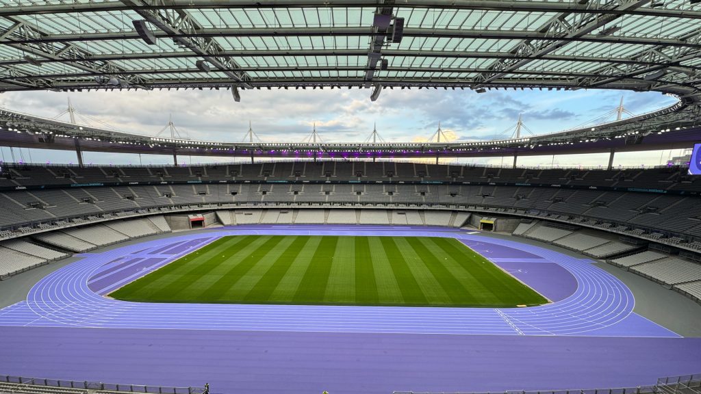 La piste violette du Stade de France