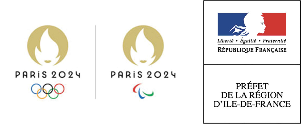 Logos Paris 2024 et Prefecture de Seine-Saint-Denis 