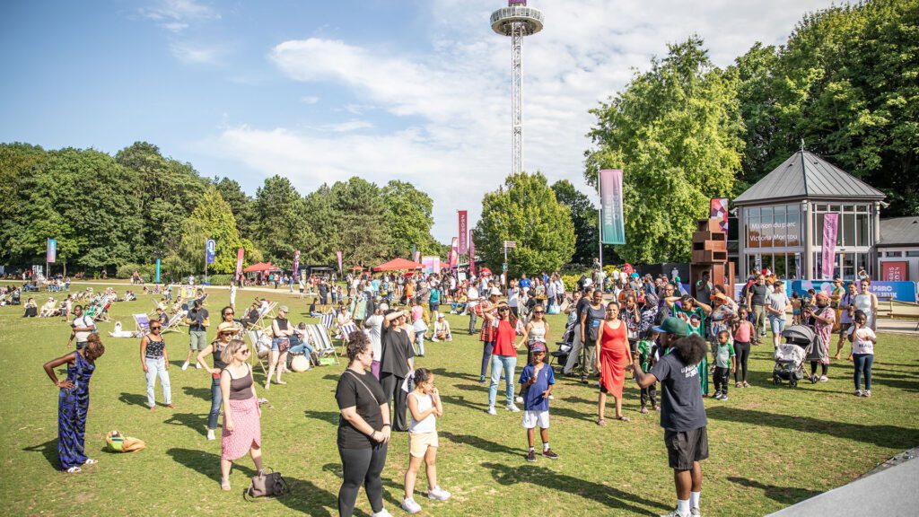 parc des jeux foule